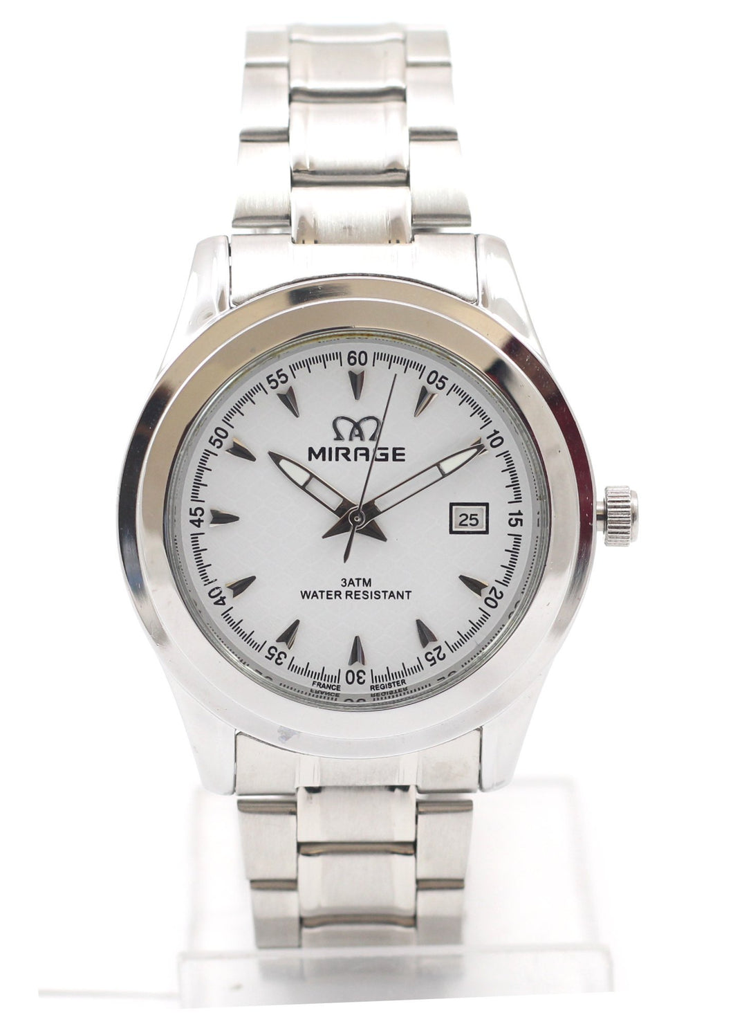 Jam Tangan Mirage Original 7380 BRP-M Date White - FastimeWatch