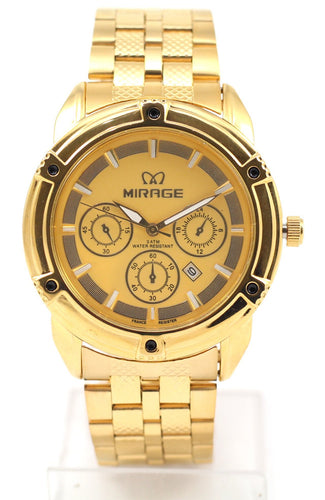 Jam Tangan Mirage Original 7713 BRP-M Date Gold - FastimeWatch