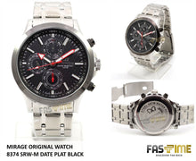 Jam Tangan Mirage Original 8374 SRW-M Date Black - FastimeWatch